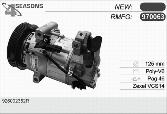 AHE 970063 - Compressor, air conditioning autospares.lv