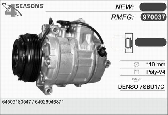 AHE 970037 - Compressor, air conditioning autospares.lv