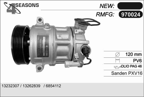 AHE 970024 - Compressor, air conditioning autospares.lv