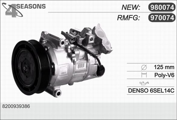 AHE 970074 - Compressor, air conditioning autospares.lv