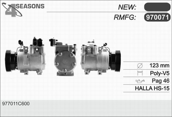 AHE 970071 - Compressor, air conditioning autospares.lv