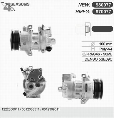 AHE 970077 - Compressor, air conditioning autospares.lv