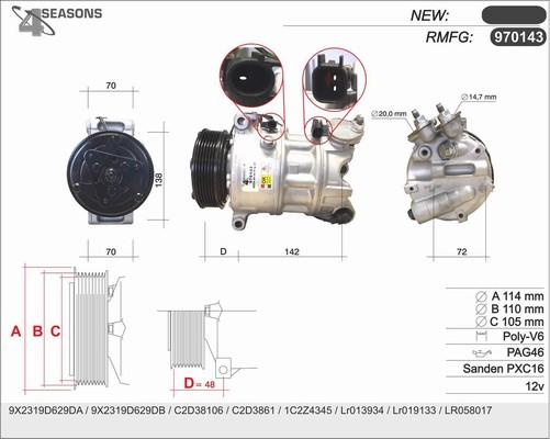 AHE 970143 - Compressor, air conditioning autospares.lv