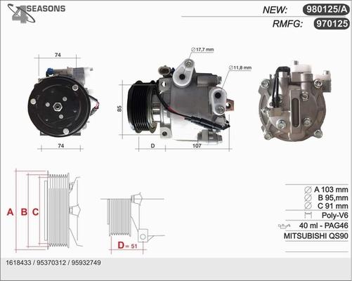 AHE 970125 - Compressor, air conditioning autospares.lv