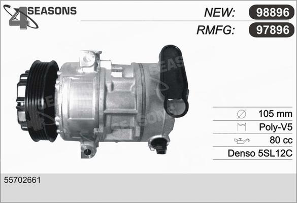 AHE 97896 - Compressor, air conditioning autospares.lv