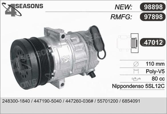 AHE 97898 - Compressor, air conditioning autospares.lv