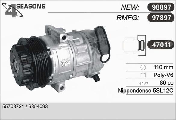 AHE 97897 - Compressor, air conditioning autospares.lv