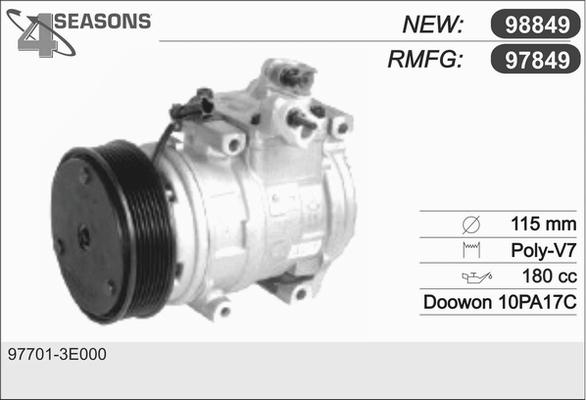 AHE 97849 - Compressor, air conditioning autospares.lv