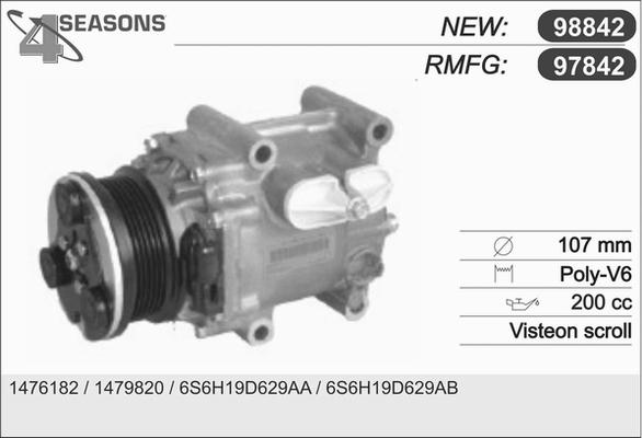 AHE 97842 - Compressor, air conditioning autospares.lv