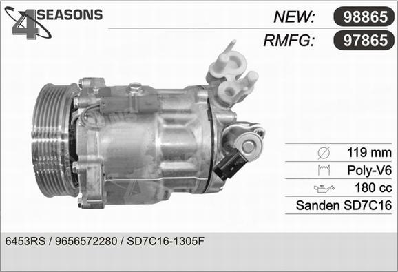 AHE 97865 - Compressor, air conditioning autospares.lv