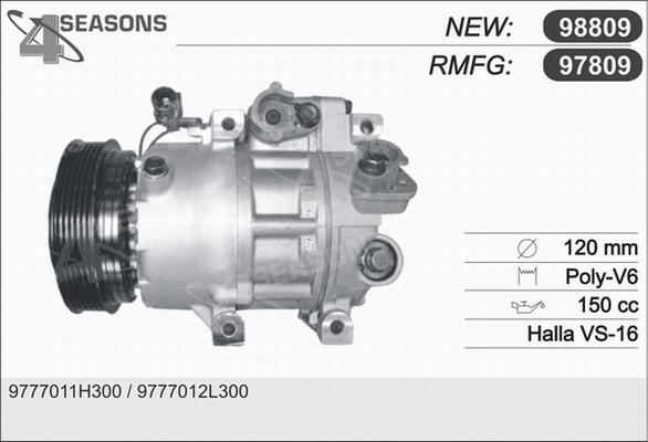 AHE 97809 - Compressor, air conditioning autospares.lv