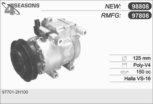 AHE 97808 - Compressor, air conditioning autospares.lv