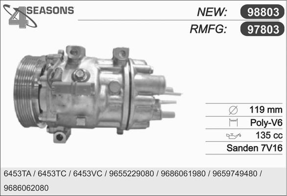 AHE 97803 - Compressor, air conditioning autospares.lv