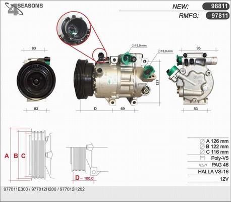 AHE 97811 - Compressor, air conditioning autospares.lv