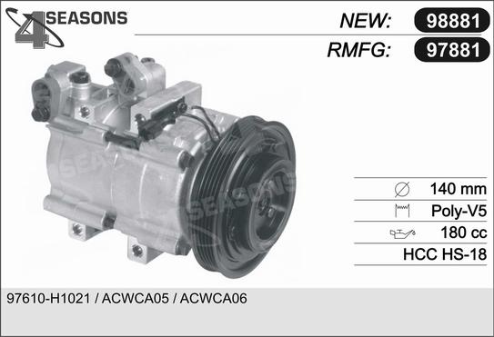 AHE 97881 - Compressor, air conditioning autospares.lv