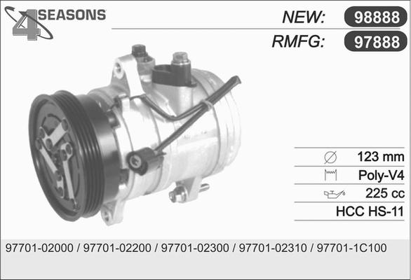 AHE 97888 - Compressor, air conditioning autospares.lv