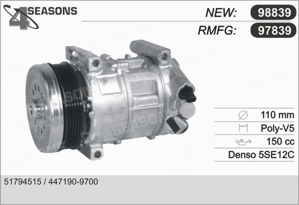 AHE 97839 - Compressor, air conditioning autospares.lv