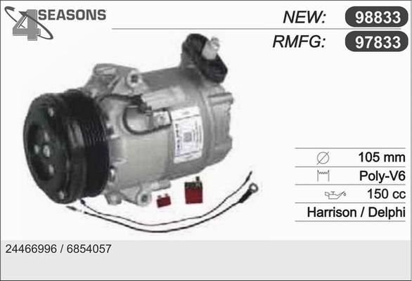 AHE 97833 - Compressor, air conditioning autospares.lv