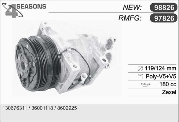 AHE 97826 - Compressor, air conditioning autospares.lv