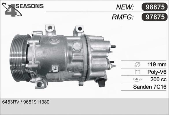 AHE 97875 - Compressor, air conditioning autospares.lv