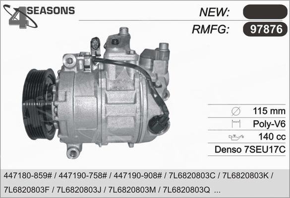 AHE 97876 - Compressor, air conditioning autospares.lv