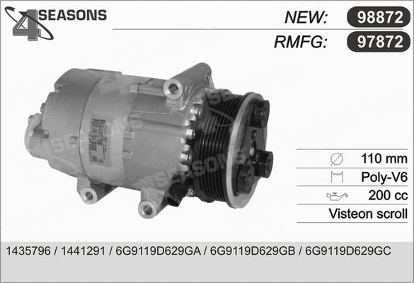 AHE 97872 - Compressor, air conditioning autospares.lv