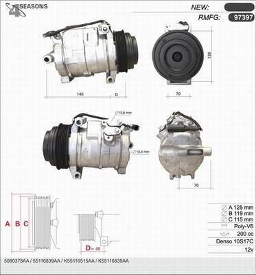 AHE 97397 - Compressor, air conditioning autospares.lv