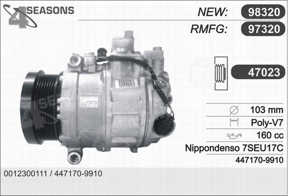 AHE 97320 - Compressor, air conditioning autospares.lv