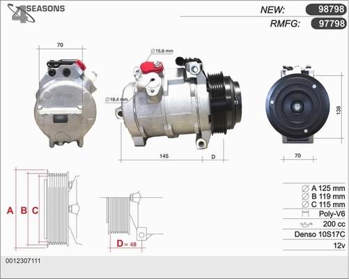 AHE 97798 - Compressor, air conditioning autospares.lv