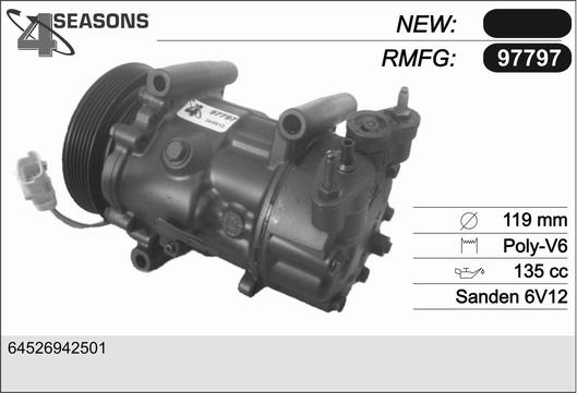 AHE 97797 - Compressor, air conditioning autospares.lv