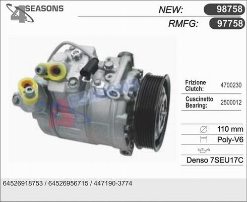 AHE 97758 - Compressor, air conditioning autospares.lv