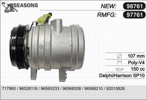 AHE 97761 - Compressor, air conditioning autospares.lv