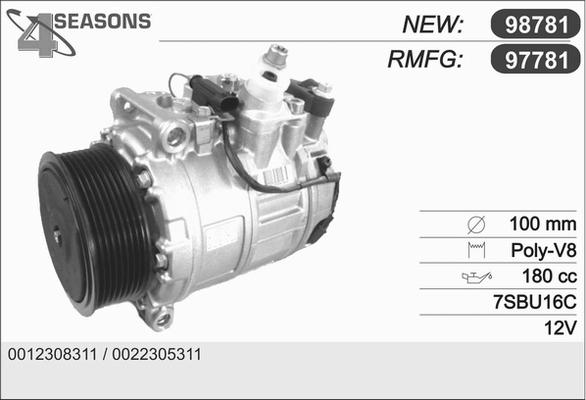 AHE 97781 - Compressor, air conditioning autospares.lv