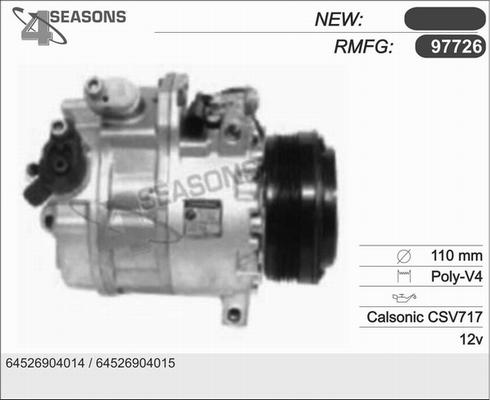 AHE 97726 - Compressor, air conditioning autospares.lv