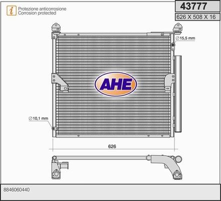 AHE 43777 - Condenser, air conditioning autospares.lv