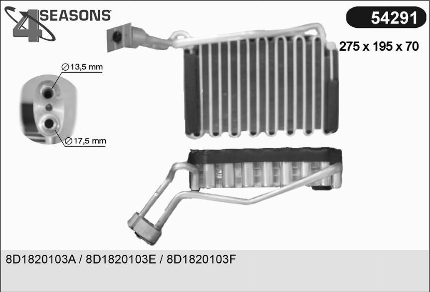 AHE 54291 - Evaporator, air conditioning autospares.lv