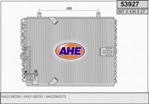 AHE 53927 - Condenser, air conditioning autospares.lv