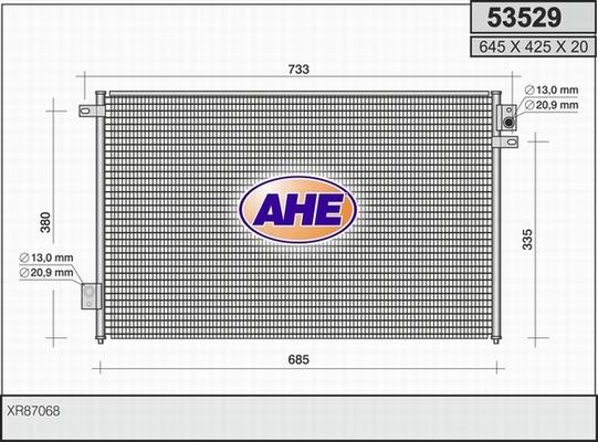 AHE 53529 - Condenser, air conditioning autospares.lv