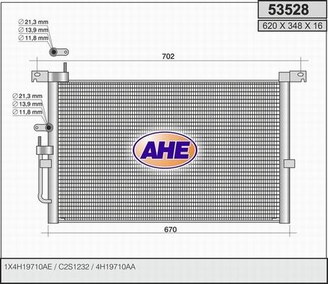 AHE 53528 - Condenser, air conditioning autospares.lv