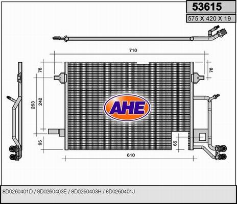 AHE 53615 - Condenser, air conditioning autospares.lv