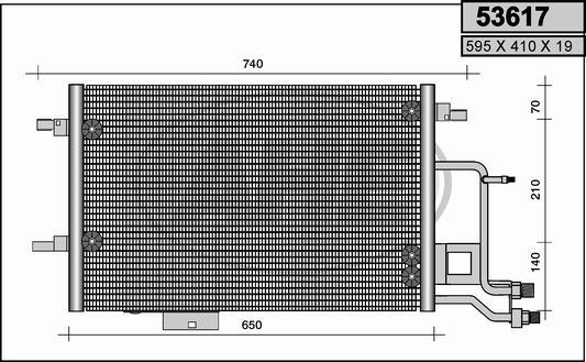 AHE 53617 - Condenser, air conditioning autospares.lv