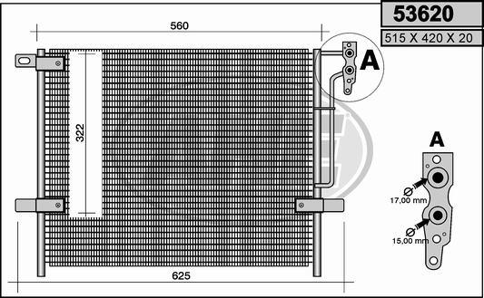 AHE 53620 - Condenser, air conditioning autospares.lv