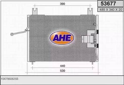 AHE 53677 - Condenser, air conditioning autospares.lv
