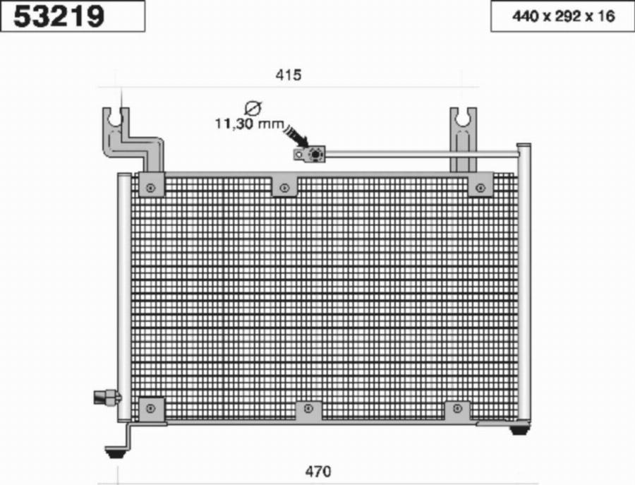 AHE 53219 - Condenser, air conditioning autospares.lv