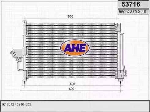 AHE 53716 - Condenser, air conditioning autospares.lv