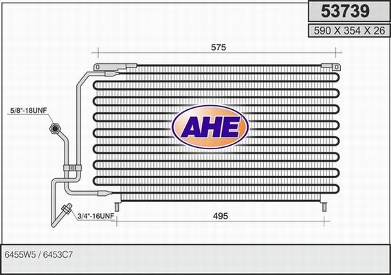 AHE 53739 - Condenser, air conditioning autospares.lv