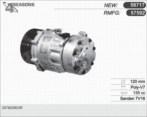 AHE 57592 - Compressor, air conditioning autospares.lv