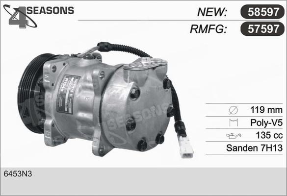 AHE 57597 - Compressor, air conditioning autospares.lv