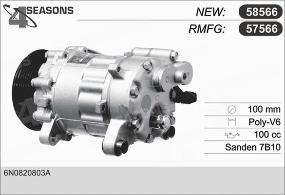 AHE 57566 - Compressor, air conditioning autospares.lv