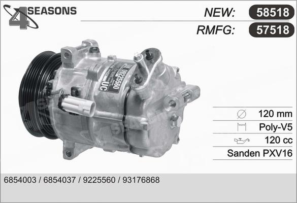 AHE 57518 - Compressor, air conditioning autospares.lv